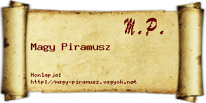 Magy Piramusz névjegykártya